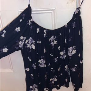 beautiful floral off the shoulder blouse